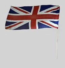 Union Jack Flag Circa 1950’s Vintage Handmade 85cm By 40cm