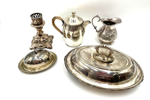Silver plated tableware - silver,