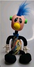 Vintage ERTL Jibba Jabba Blue Mohawk 15" Noisy Toy Plush Boy Doll Jibber Jabber