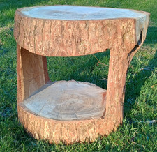 Log table rustic wooden coffee