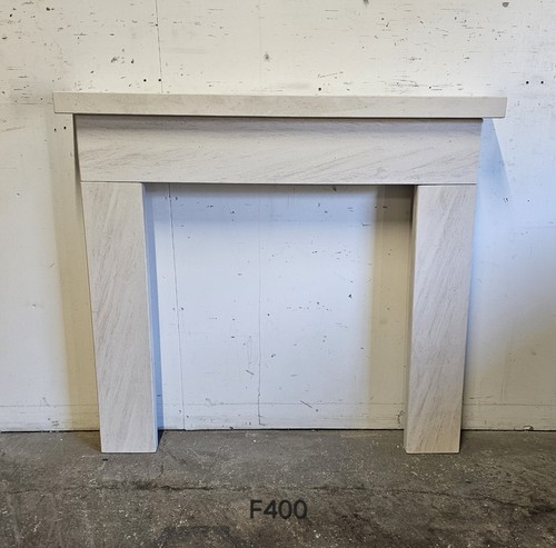 New limestone fireplace fire - new,