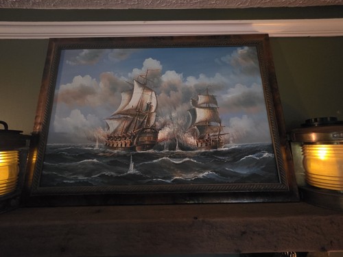 Original maritime oil painting - original,
