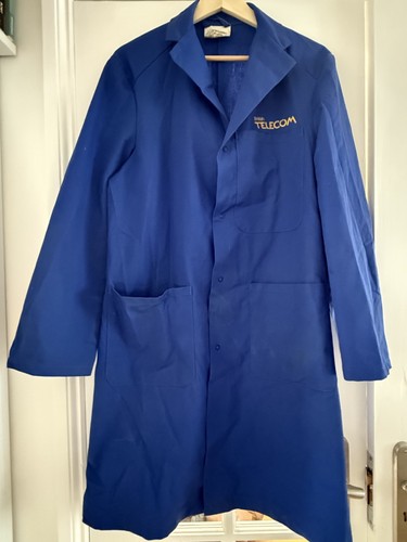 British telecom blue dust coat - british,
