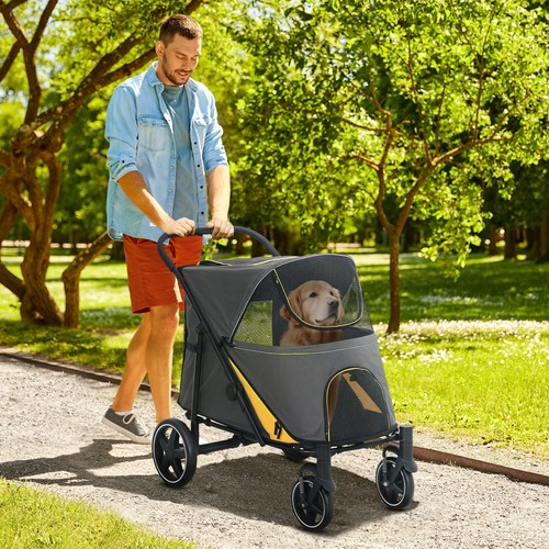 Pawhut foldable dog carriage - foldable,