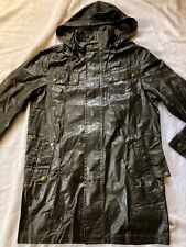 VINTAGE BELSTAFF BLACK PRINCE  WATERPROOF SOFT BLACK HOODED JACKET SIZE 38