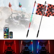 2PCS 3ft RGB LED Whip Lights