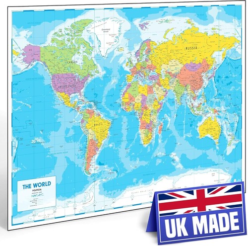 World map poster large wall - -,