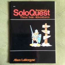 Soloquest Three Solo Adventures Runequest RPG game book chaosium IDTV