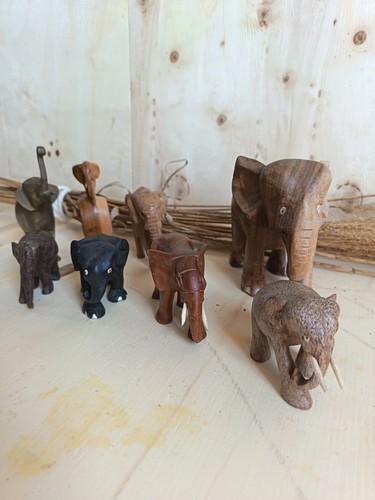 Vintage elephant figurine lot - vintage,