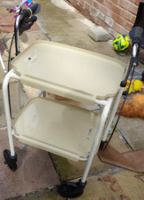 Days Adjustable Mobility Trolley Hand Brakes Walker Indoor Kitchen 4 Wheels hs