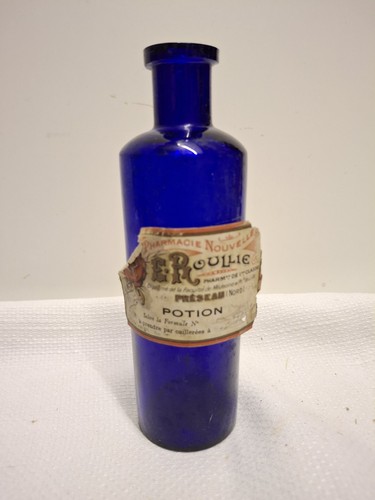 Cobalt blue potion bottle - cobalt,