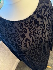 Black Velvet On Mesh Dress