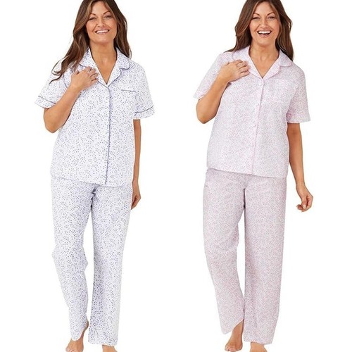 Ladies floral print pyjama - ladies, set