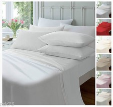 Luxury Flannelette Fitted Sheets,Soft Brushed Cotton Bed Sheets, Warm & Cosy