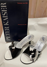 Peter Kaiser 5.5 slip on sandal white/black (17/01)