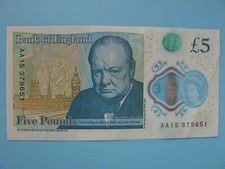 AA Serial New £5 Five Pound