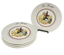 6 Vintage French “Les Fromages” Cheese Plates – Porcelain Cheese Plate Set