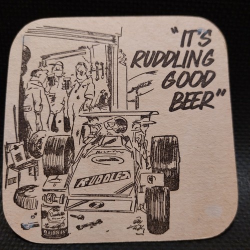 Ruddles beer mat cat - ruddles,