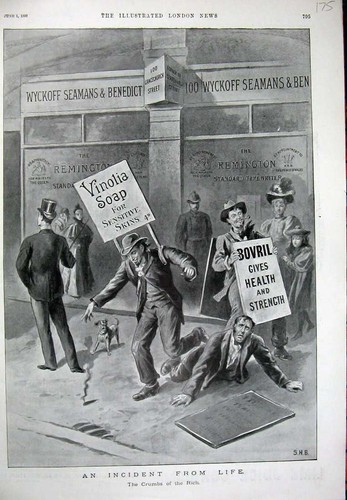 Old antique print 1897 - old,