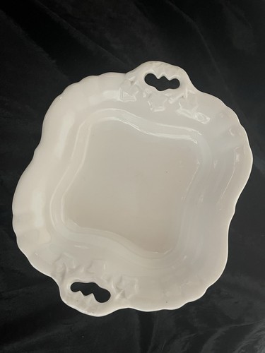 White cake plate square - cake, plate,