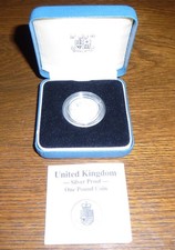 Cased One Pound Silver Proof Coin 1988