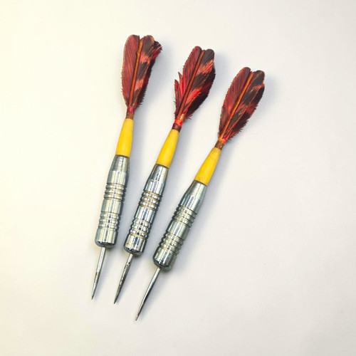 Vtg feather darts set - feather, real