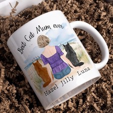 Personalised Cat Mum Mug