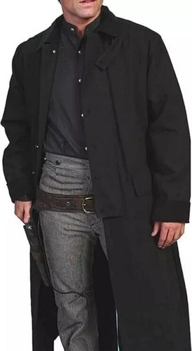 Mens black western - mens, duster