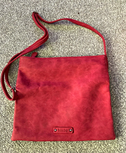 Boscha red faux leather - red,