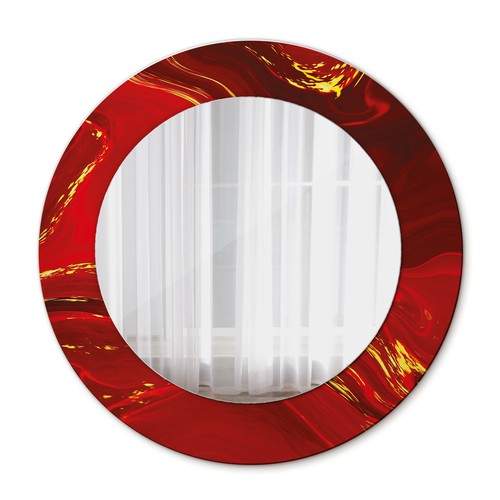 Ornate round mirror - ornate, with