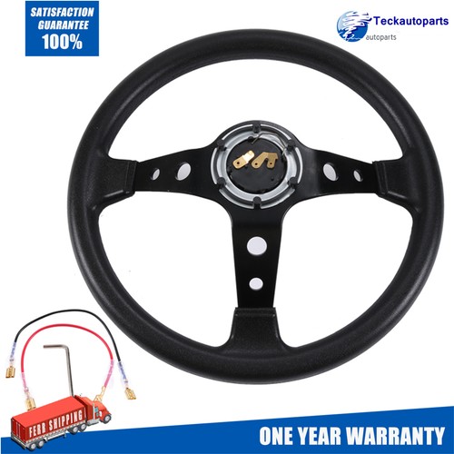 Black steering wheel 350mm - steering,