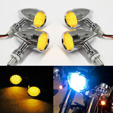 4Pcs Chrome Motorcycle LED