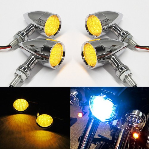 4pcs chrome motorcycle led - chrome,