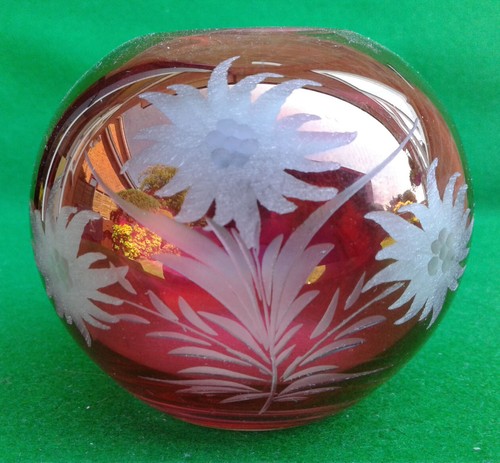 Glass vase bowl - glass, flower