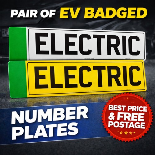 Electric badged number plates - electric,