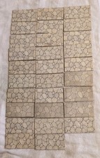 Vintage Britains Miniature Floral Garden Crazy Paving  X 29 Large Bundle Rare
