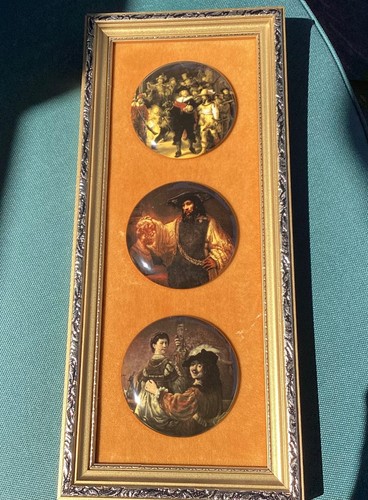 Vintage framed hand made set - hand,