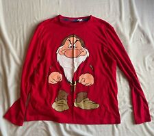 Disney pyjama top 7 dwarfs red grumpy medium size- New condition