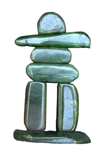 Nephrite jade cairn figure - ,