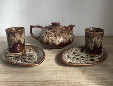 Lava Glaze Tea Set Fosters Pottery Honeycomb MCM