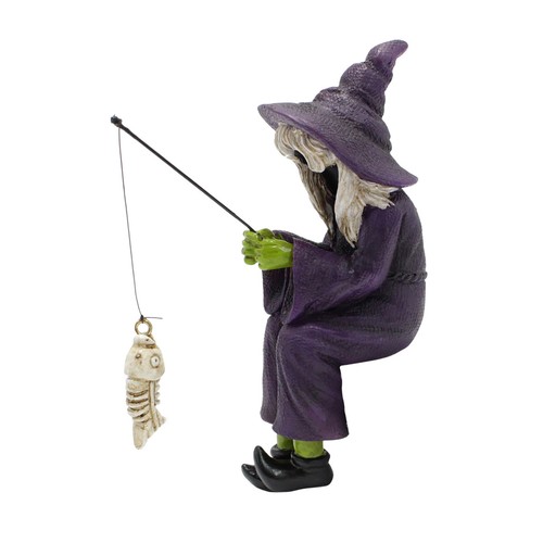 Witch statue ornament fishing - statue,