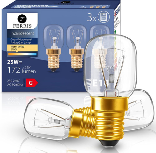 Pack e14 oven bulbs - 3,