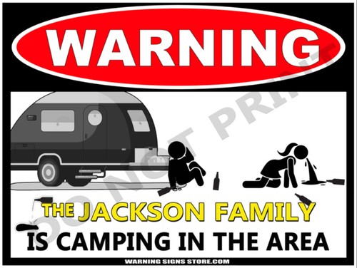 Personalized camping sign - personalized,