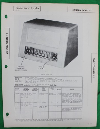 Original 1946 sams photofact - sams,