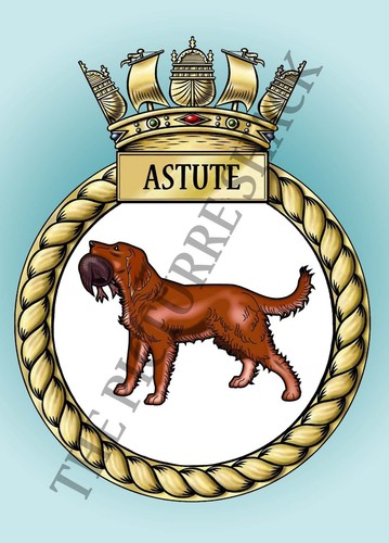 Hms astute crest - astute, metal