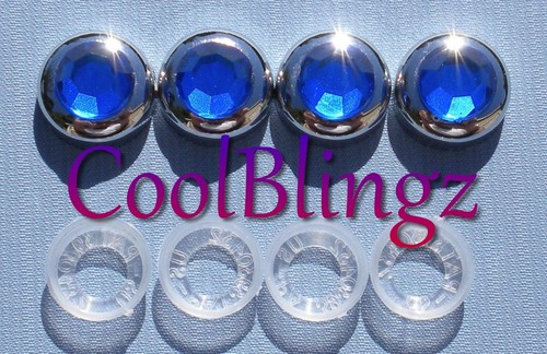 Royal blue rhinestone screw - royal,