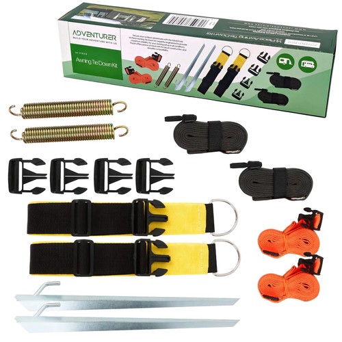 Awning tie down kit - tie,