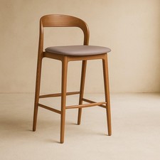 Copenhagen Bar Stool Grey Faux