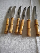 6 Fruit Knifes with Bamboo Handle