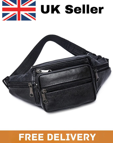 Real leather bum bag waist - leather,